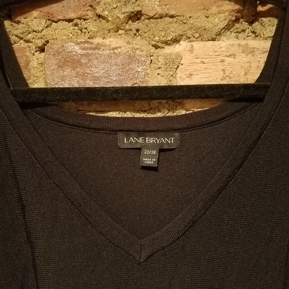 NWOT Lane Bryant black ladder-sleeve top - 22/24 - Picture 2 of 3